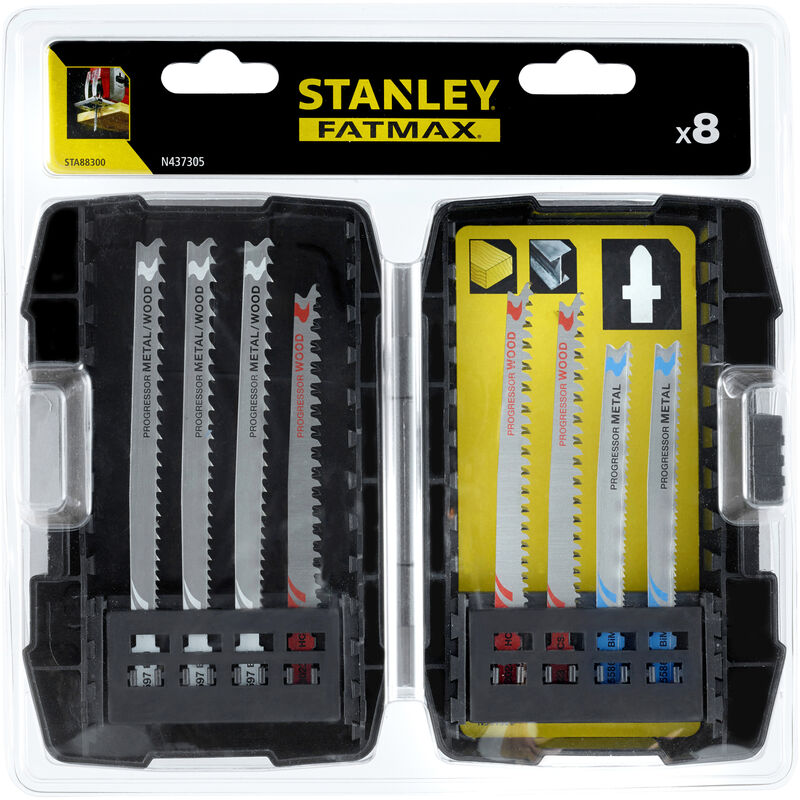 

Stanley ® - Stanley STA88300-XJ Juego de 8 hojas de sierra fijación en 'T' para madera y metal