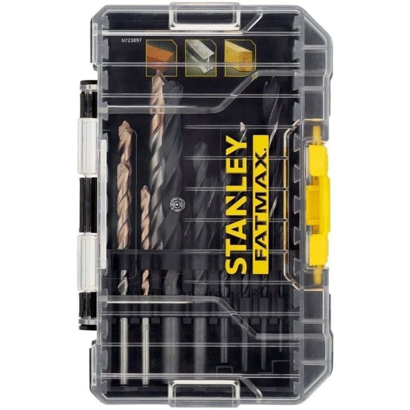 Stanley - STA88561-XJ Forets de précision pour métal Cassette de 2 à 8 mm 14 pièces