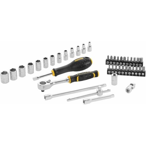 STANLEY SteckschlÃ¼ssel-Set 1/4'' quadratisch, 42 StÃ¼ck - FMMT82683-1