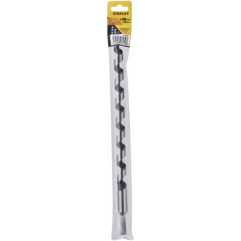 Image of Foret hélicoïdal en acier au carbone pour bois ø 18 x 400mm Stanley STA52170-QZ