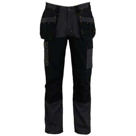 Stanley STW40057-014 Dixon Slim Fit Trousers Grey/Black Waist 36in Leg R