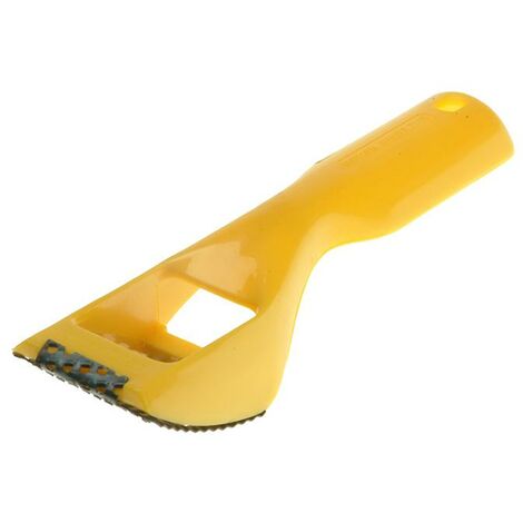Stanley Surform Shaver Tool with 62mm Curved Blade, Lightweight Plastic Handle, 185mm Long
