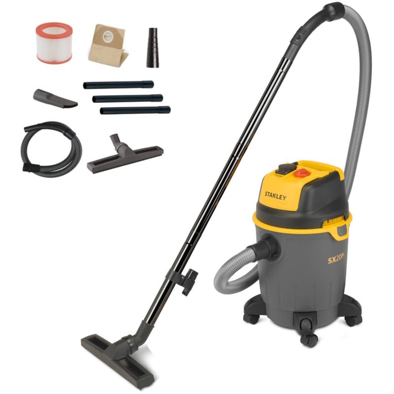 Aspiratore Solidi e Liquidi Stanley SXVC20PTE (Potenza assorbita 1200 w, Capacità fusto 20 l)