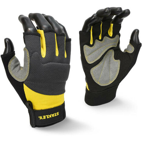 Stanley 3 Finger Performance Gloves Framers Breathable Work Site Glove Large