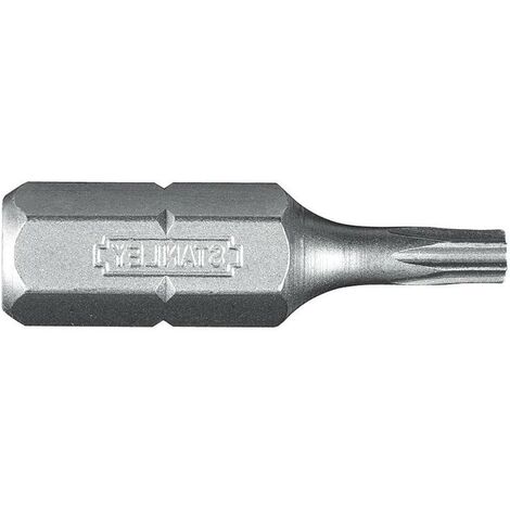 Stanley T20 Torx Insert Bits 25mm 1/4-inch Hex Box of 25