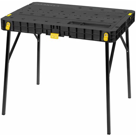Stanley – Table de travail pliable 85x61cm – Hauteur 73,6cm – Capacité 320kg – Pour travaux lourds – STST834921