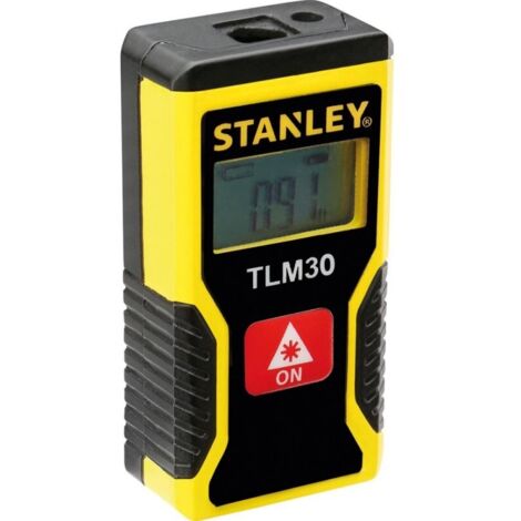 Stanley – Télémètre laser compact 0,5-9,0m – Alimentation batterie lithium – Affichage éclairé – Boîtier ergonomique antidérapant - TLM30