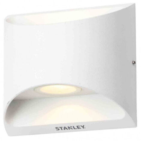 Stanley Ticino Up & Down Outdoor Wall Light Curved 6 Watt LED Fitting - White