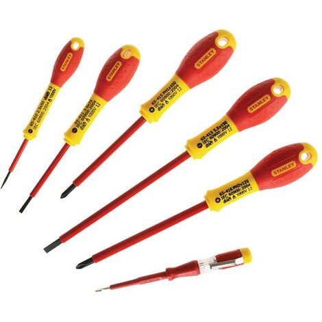 Stanley Tools Fatmax Vde Insulated Phillips & Parallel Screwdriver Set Of 6