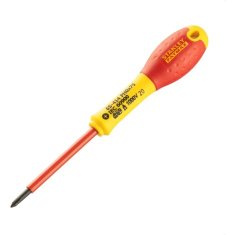 Stanley Tools Fatmax Vde Insulated Screwdriver Phillips Tip Ph0 X 75Mm