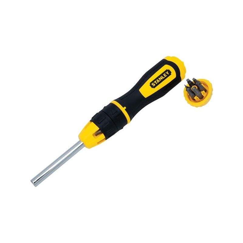 Multibit Ratchet Screwdriver Set STA068010 0-68-010 With 10 Bits - Stanley