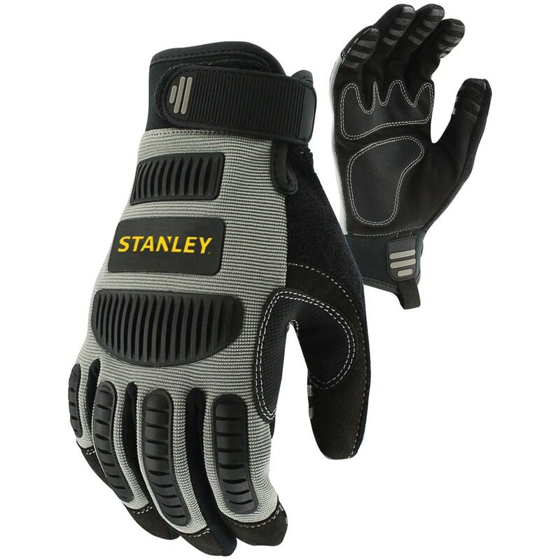 Extreme Performance Gloves tpr Knuckle Impact Protection pvc Palm Large - Stanley