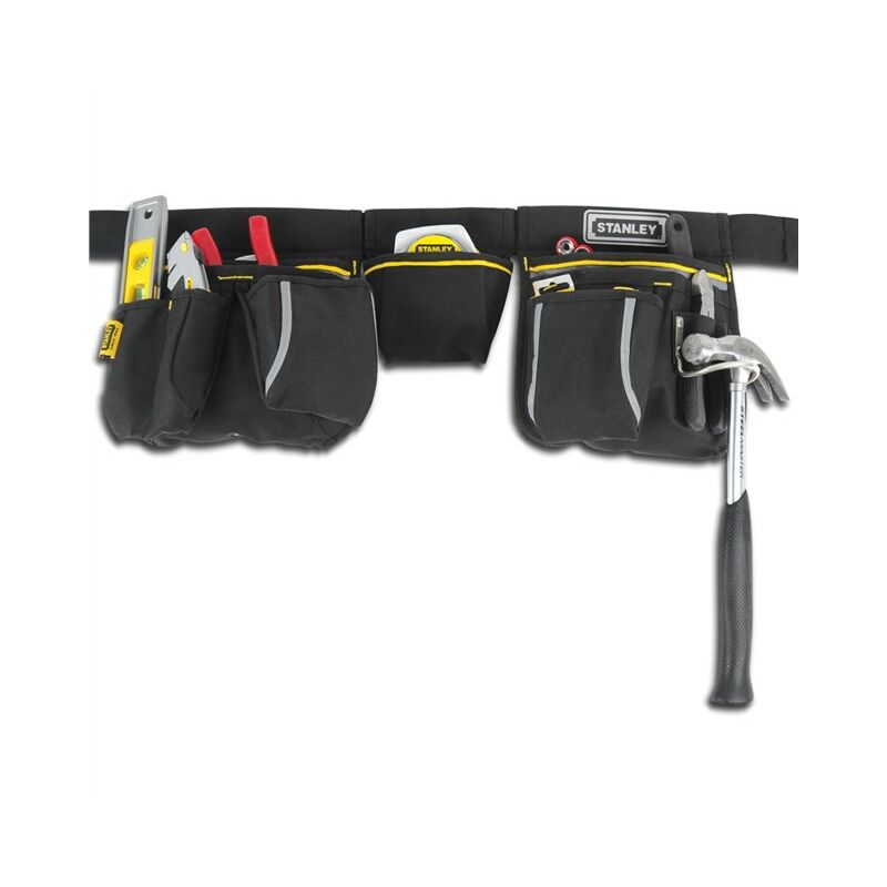 Tool Belt 1-96-178 600 Denier Adjustable Apron Pouch Bag Hammer Loop New - Stanley