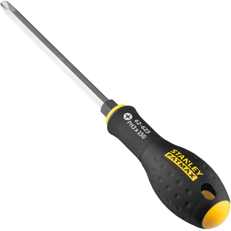 Tournevis cruciforme STANLEY 3x150mm Lame en acier chrome vanadium Sablage empreinte