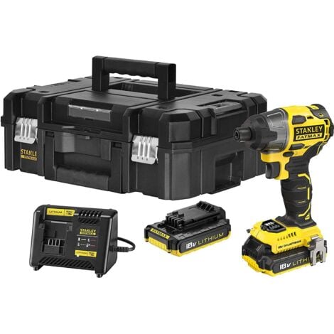Stanley - Visseuse à chocs à batterie 18V 2x2Ah Li-Ion 180Nm avec mallette TSTAK - FMC647D2T