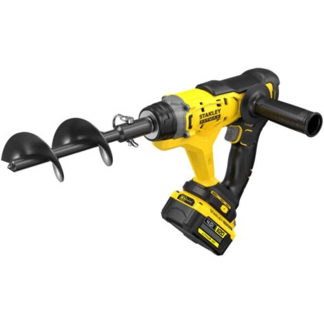 Stanley Werkzeug - 18V Erdbohrer, 1x 4,0 Ah Li-Ion Akku, Ladegerät SFMCGA75M1-QW