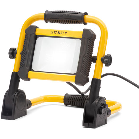Stanley Work Light 10W LED Portable Outdoor Floodlight - Black, Yellow Litecraft