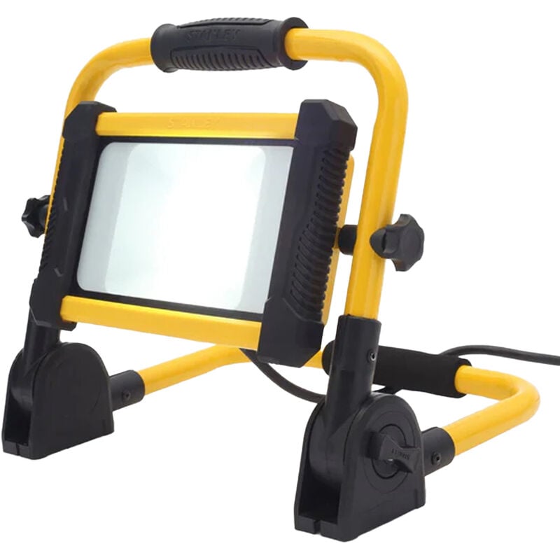 Litecraft - Stanley Work Light 50 Watt Portable led Outdoor Floodlight - Black, Yellow