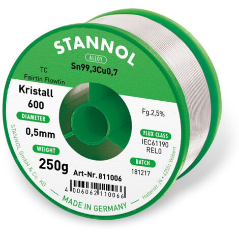 STANNOL Lötzinn Kristall 600 TC, 0,5 mm, 250 g