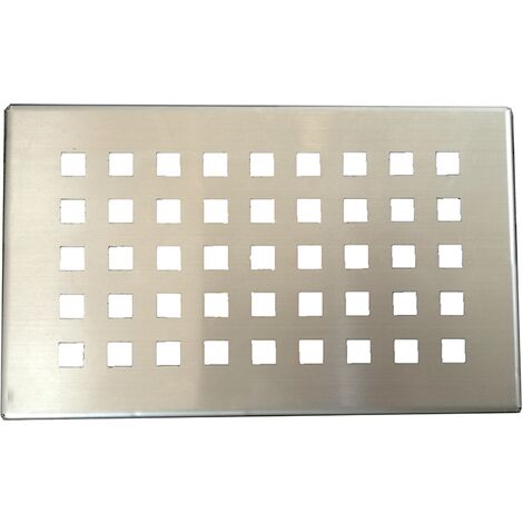 Stano. – Grille inox pour receveurs de douche en SoliCast – Acier inoxydable haut de gamme – Motif quadrillage – Installation rapide et simple