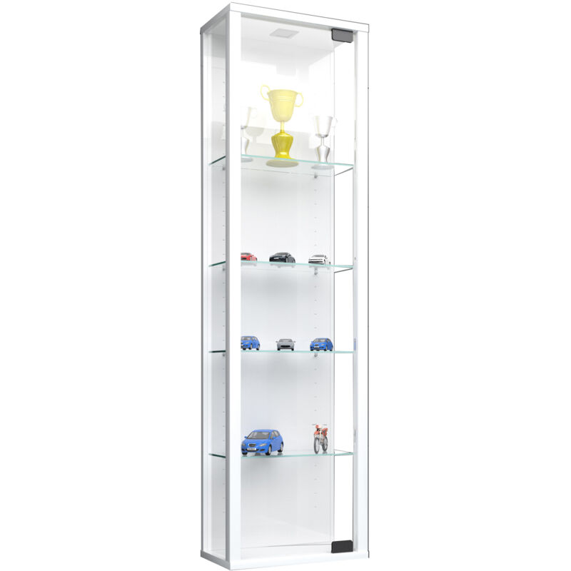 Ebuy24 - Vitrine murale Stano h. 115 x l. 33 x p. 18 cm Blanc