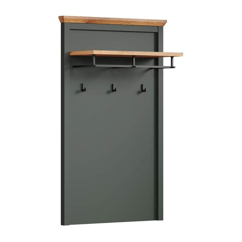 Trendteam - Stanton porte-manteau vert, chêne décor.