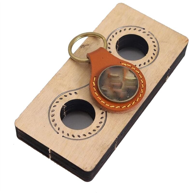 Image of Stanzform für Leder-SchlüSselanhäNger, Leder-Schneideform die Herstellung Von DIY-Lederhandwerk