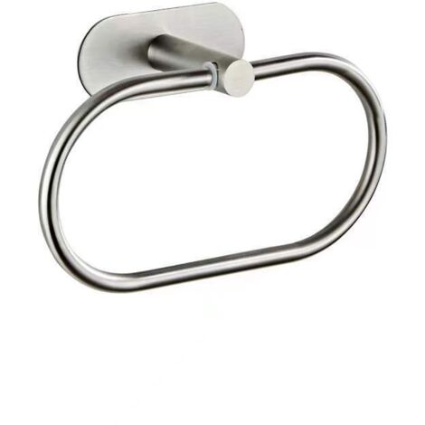 Stanzfreier Handtuchring (Silber), runder Handtuchhalter, Handtuchhalter aus Chrom-Edelstahl 304 im modernen Stil für Badezimmer, Küche, Terrasse