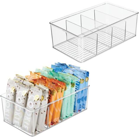 Stapelbare Aufbewahrungsboxen (2er-Set) – Küchenaufbewahrung. Transparent.