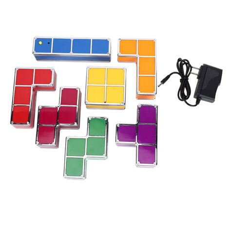 Stapelbare LED-Schreibtischlampe zum Selberbauen, Leuchtpuzzle-Bausatz, Nachtdekoration, 100–240 V