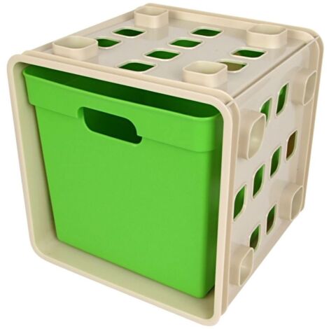 Stapelbarer Modulwürfel mit Box Steckregal Wandregal Kinderzimmer Regalsystem