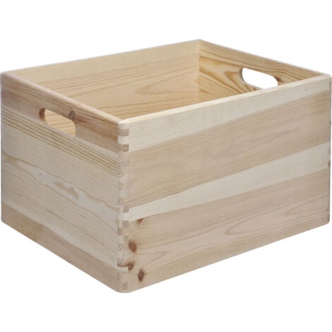 Stapelbox Holz Gr. L 30 x 40 x 23 cm Holzkiste Holzbox Kiste Box