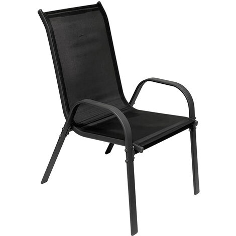 Stapelsessel KD Metall - Textilen schwarz-DMC330880-1stk-var
