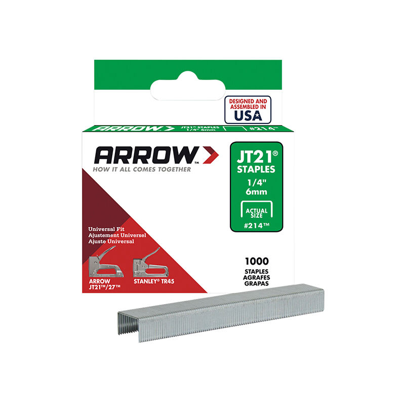 Arrow Fastening 214 Staples (BX-1000) 1/4 (6MM)