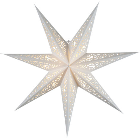 Star Ersatz Papierstern "Lace" 501-21, 7 zackig, Weiß