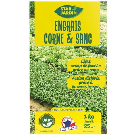 STAR JARDIN - Engrais azote corne sang desséché 1kg