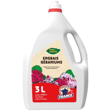 STAR JARDIN - Engrais liquide géranium 4.6.8 doseur 3l