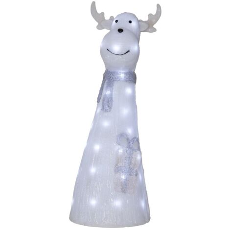Star LED-Acrylfigur 'Crystalo', Hirsch, weiß/Silber,