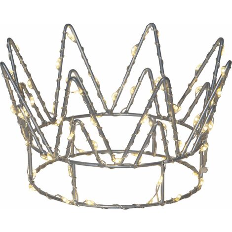 Star LED-Dekokrone 'Crown', Silber,