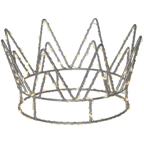 Star LED-Dekokrone 'Crown', Silber,