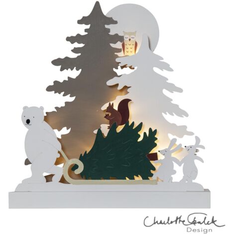 Star LED-Fensterleuchter 'Forest Friends',