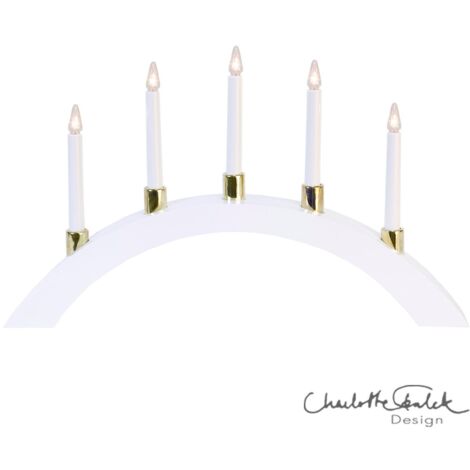 Star LED-Fensterleuchter "Halla", 5 LED, Eiche
