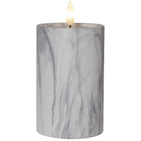 Star LED-Kerze 'Flamme Marble', Marmoroptik