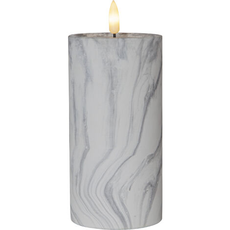 Star LED-Kerze 'Flamme Marble', Marmoroptik