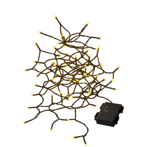 Star LED Lichterkette Akku 160 LEDs warmweiß – 11,2 m Außenlichterkette mit Timer, Batteriebetrieb 3x AA, schwarz, IP44, für Garten, Balkon, Terrasse & Innenbereich