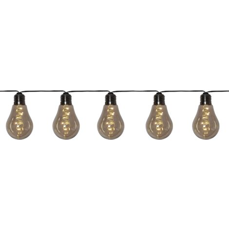 Star LED-Lichterkette 'Glow', 10-teilig, Rauchglas,
