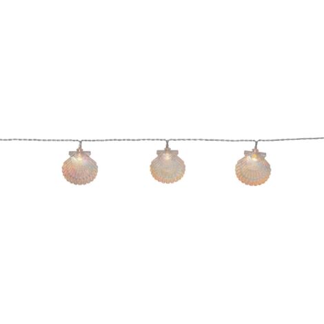 Star LED-Party-Kette 'Nacy', 10-TLG, transp. Muscheln,