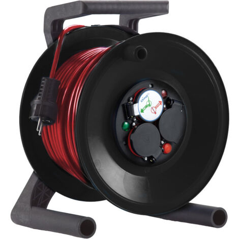 STAR LITE Enrouleur de câble avec câble PVC 25 m. x 3G1.5 (IP44)  Hedi EK0Y25PTF510