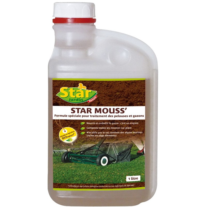 Outiror - Fertilisant et anti-mousse spécial pelouse 1 litre