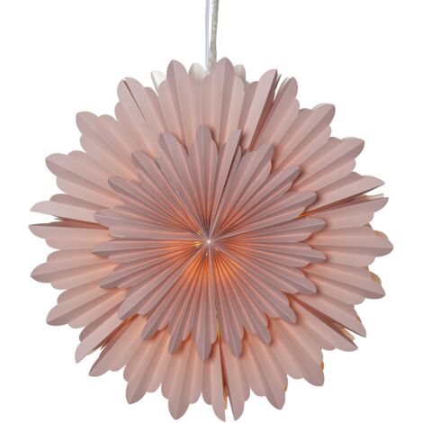 Star Papierstern 'Crystal', pink,